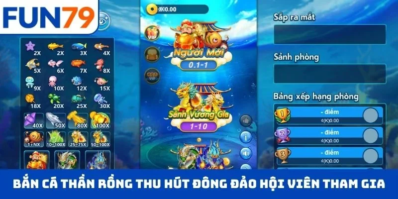Bắn Cá Thần Rồng – Đại Dương Dậy Sóng, Nhận Thưởng Cực Nóng Bắn cá thần rồng thu hút đông đảo hội viên tham gia 2026