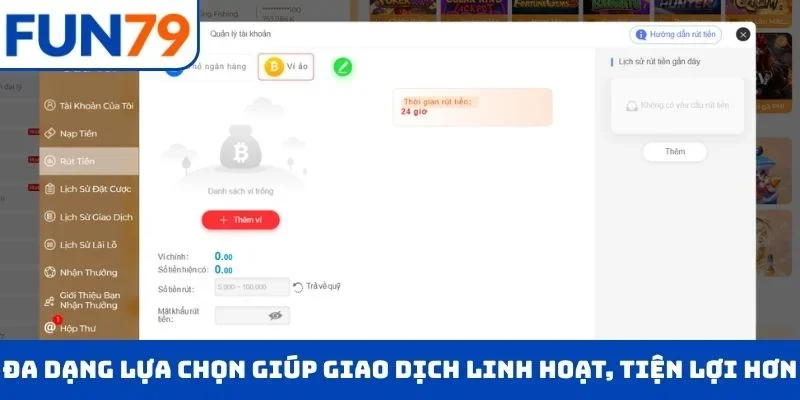 Đa dạng lựa chọn giúp giao dịch linh hoạt, tiện lợi hơn
