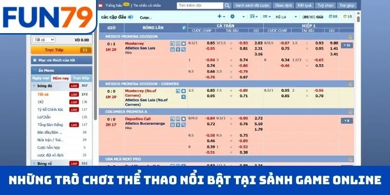 Thể Thao FUN79 Những trò chơi thể thao nổi bật tại sảnh game online