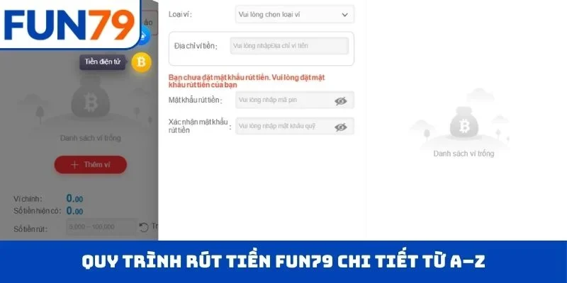 Quy trình RÚT TIỀN FUN79 chi tiết từ A–Z